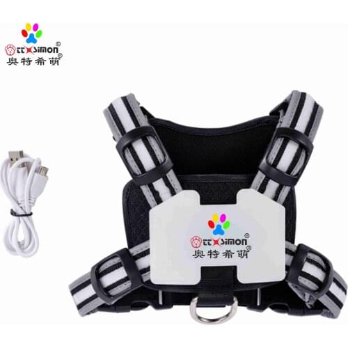 LED DOG HARNESS waterproof charging dog accessories for large Reflective Harness for Dogs