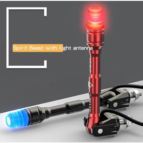 Universal Motorcycle license plate LED decorative lights CNC Aluminum luminous and waterproof decorative antenna Spirit beast-L2