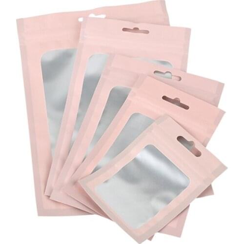 20Pcs Frosted Aluminum Foil Jewelry Bag Ziplock Bags Mobile Phone Case Bag 2021 Color Packaging Bags Data Line Organizer Pouch