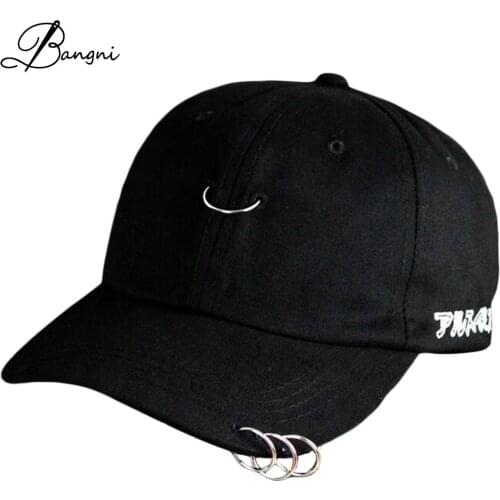 2017 Korean Fahion Gorras Snapback Cap Baseball Caps Solid Cotton Ring Hoop Bone Hats Unisex Pin Curved Hip Hop Hat Casquette