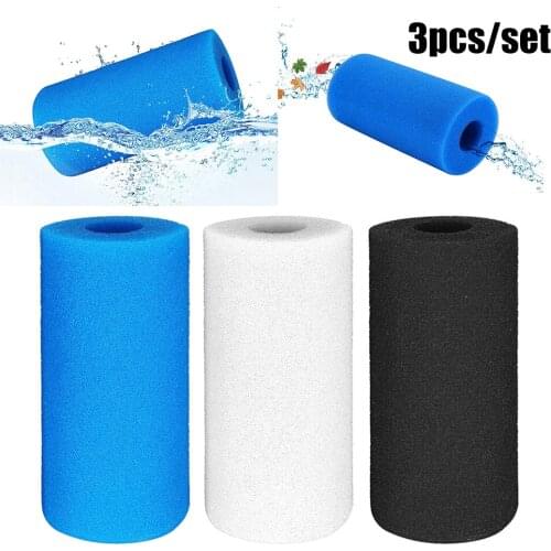 3pcs Filter Sponge For Intex Type-A Foam Sponge Reusable Swimming Pool Filter Cartridge Washable 20.0*10.0*10.0cm