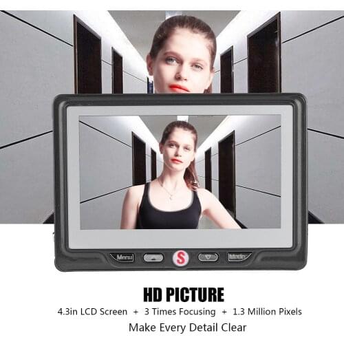 4.3 inch LCD Digital Intercom Doorbell Door Viewer IR Night Vision Home Security doorbell camera mirilla Digital Photo Video