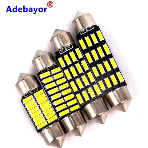 400pcs Wholesale C5W Led Festoon 4014 16 SMD 16 Leds Interior Lights 31mm 36mm 39mm 41mm Dome Lamps Reading Light Mix Size