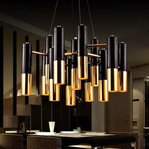 Aluminum tube Chandelier Lights italian design lamp Led Chandeliers Lighting Living room Bedroom Kitchen iron chandelier lamp