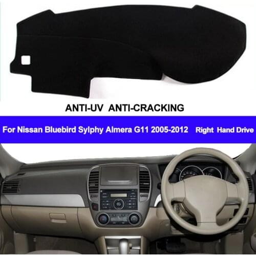 TAIJS Car Dashboard Cover Dash Mat For Nissan Bluebird Sylphy Almera G11 2005 - 2010 2011 2012 Auto DashMat Pad Dash Board Cover