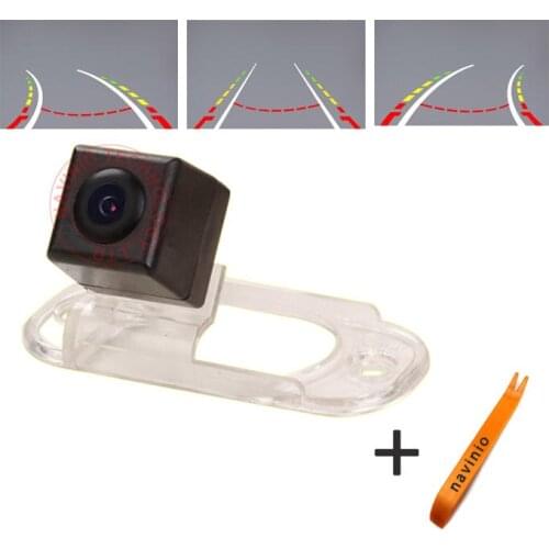 CCD car track Camera Directive Parking Assistance For Hyundai Santa Fe Car rear view backup Reversing Trajectory waterproof HD