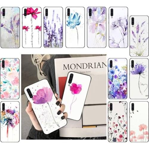 Flower Dandelion Lotus lavender Drawing Phone Case For Samsung A41 A31 A50 A32 A11 A12 A02 A52 A21 M31 A72 A51 A70 A71 A21S