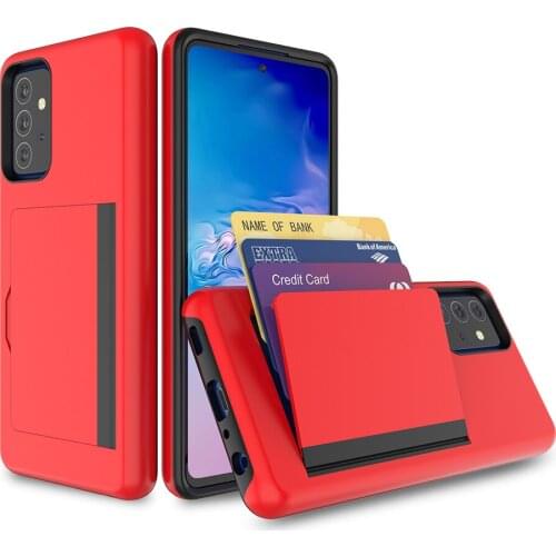 Candy Color Case On The For Samsung Galaxy A72 5G Funda Flip Armor Business Card Slots Cover For Samsung A 72 5G 6.7" Capa Coque