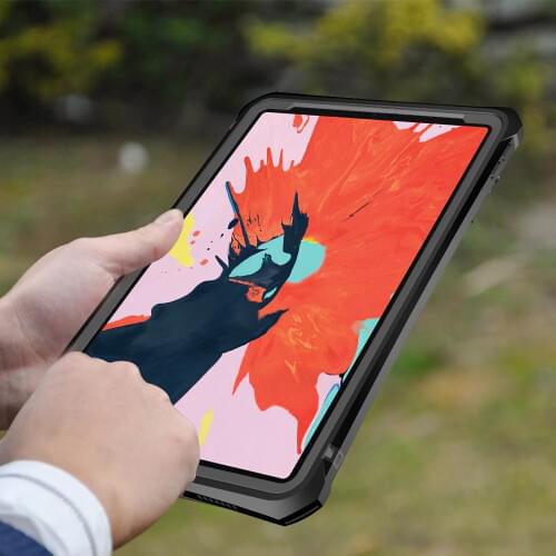 Red Pepper Brand IP68 Waterproof Shockproof Drop Proof Anti-Slip Transparent Clear Back Cover case for Apple iPad Pro 11 inch