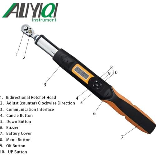 Aliyiqi 340N.m 1/2 Digital Torque Wrench AWG4-340Bidirectional ratchet head 36 teeth high accuracy 2% top quality tools