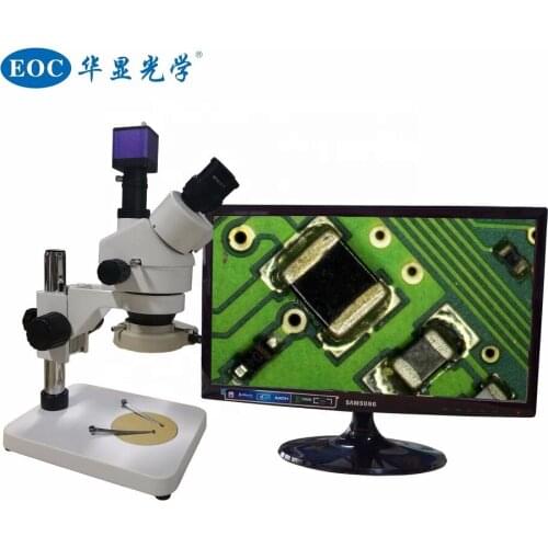 EOC Digital 0745 microscope for electronic PCB jewelry cellphone Stereo Binocular Microscopefor Trinocular