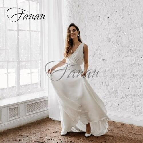 FANAN Sleeveless Wedding Dresses