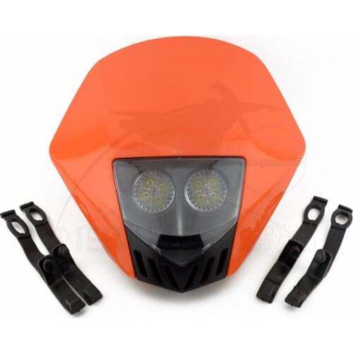 Dual lens 8 LEDs Headlight Motocross Sport Headlamp Supermoto fairing For Yamaha FOR Honda FOR Suzuki