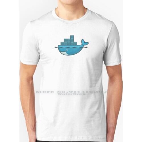 Docker Logo T Shirt 100% Pure Cotton Docker Logo Open Source Linux Os Windows Javascript Macbook Redhat Red Hat Slack Debian