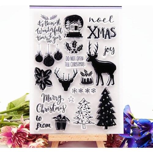 Hot selling deer transparent clear stamp / silicone seal roller stamp DIY scrapbook album / card production