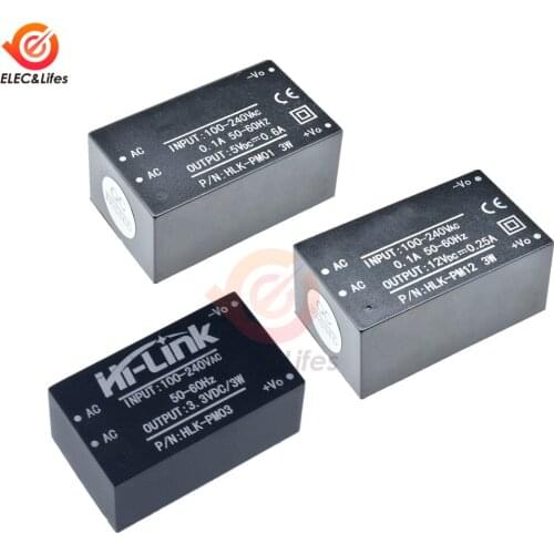 HLK-PM01 HLK-PM03 HLK-PM12 AC-DC 220V to 5V/3.3V/12V Step Down Power Supply Module smart household switching power supply module