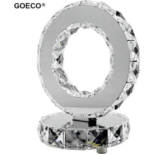 Crystal Table lamp Led Modern Desk Light Night Light Living Room Bedroom Bedside Decorative Stylish Home Decor Cold White 18w
