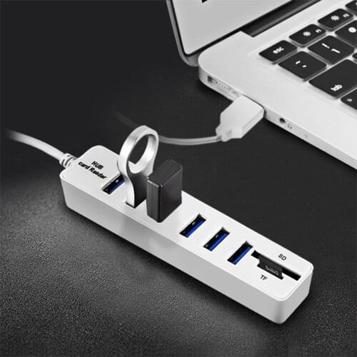 JDL-HSD8 USB Hub USB 3.0 Hub Combo Splitter 3/6 Ports Optional USB 2.0 High Speed Mini 2 In 1 SD TF Card Reader for Laptop