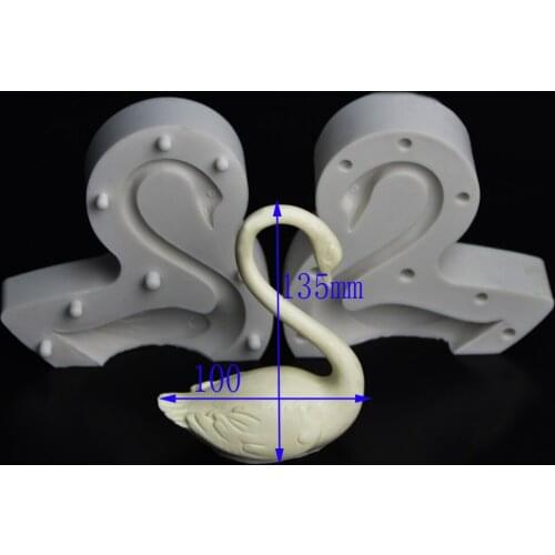 Top sale 3D Swan Shape Fondant Cake Decorating Mold Chocolate Soap Candle Mold