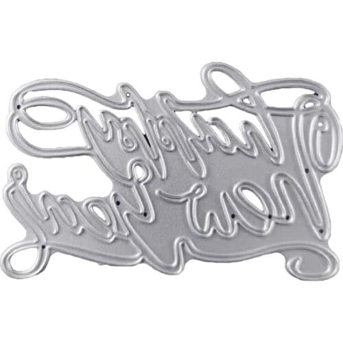 Happy New Year Metal Cutting Dies Stencil DIY Scrapbooking Album Paper Card Template Mold Embossing Decoration