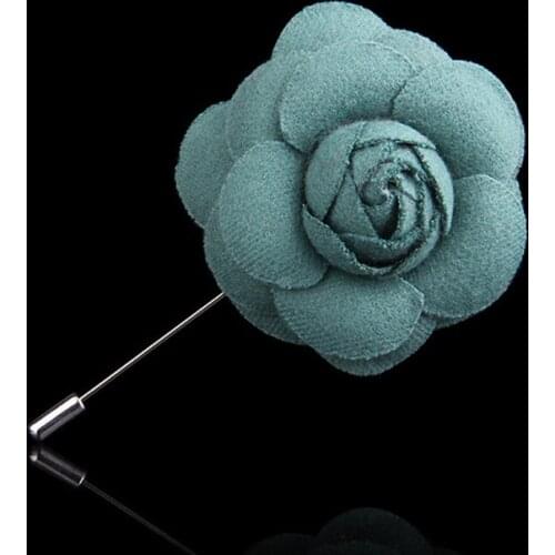 5Pieces/Set Fashion Groom Groomsmen Boutonniere Fabric Camellia Flower Wedding Supplies Party Prom Man Suit Buttonhole Brooches