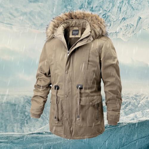 Fur Collar Hooded Men Winter Jacket 2020 New Fashion Warm Wool Liner Man Jacket and Coat Hat Detachable Windproof Male Parkas