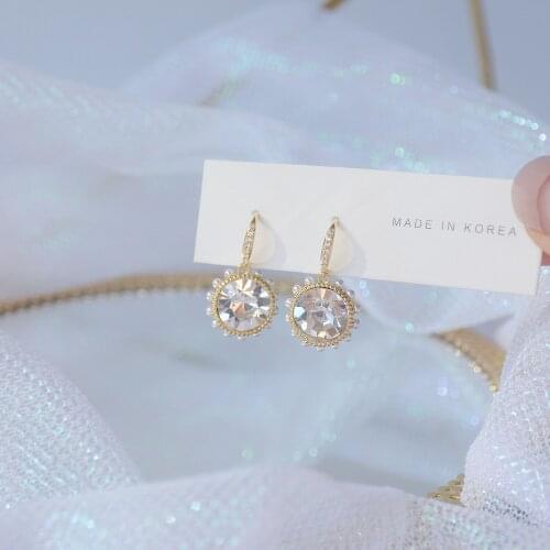 New Arrival Fashion Jewelry Pearl Simple Round Zircon Exquisite Stud Earrings for Woman Shine Holiday Party Daily Earring