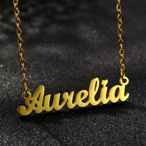 Customized Stainless Steel Personalized Necklaces for Women Custom Jewelry Name Pendant A Variety of Styles Nameplate Necklace