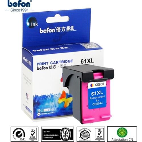 Befon 61XL Ink Cartridge Replacement for HP 61 HP61 Color Ink Cartridge for Deskjet 1000 1050 1050A 1510 2000 2050 2050A 3000