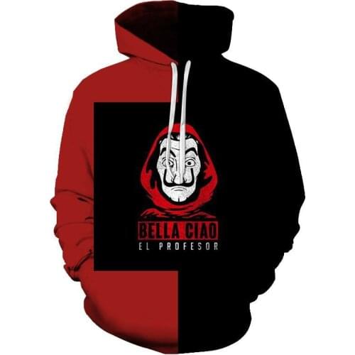 La Casa De Papel Hoodies Costume Sweatshirt Mens Raglan Pullover The House of Paper Hoody Men spring Tracksuit Streetwear Tops