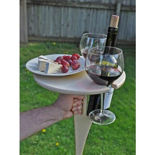 Outdoor Wine Table Portable Folding Desk Table Collapsible Racks Wine Glass Racks Portable Camping Desk Party Travel Furniture