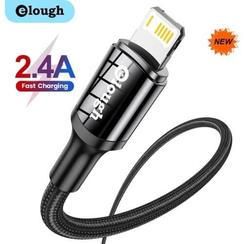 Elough USB Cable for iPhone 12 11 Pro XS Max X XR 8 7 6 6s Plus 5s SE Fast Charging Charger Mobile Phone Cable Wire Data Cord