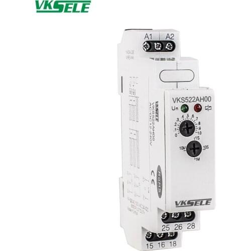 VKS522T 0.1S to 10 days 5A 16A AC/DC12-240V 24V 220V timer delay relay