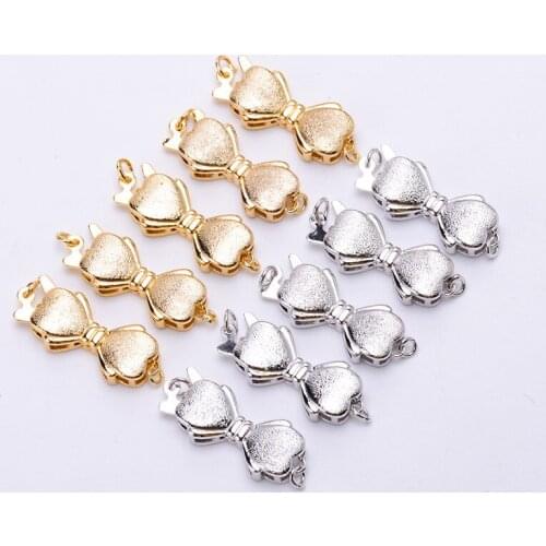 925 Silver Plating Clasp Accessories For DIY Making Clasps Hooks For Handmade Woman Pearls Necklace Bracelet Jewelry Accessories