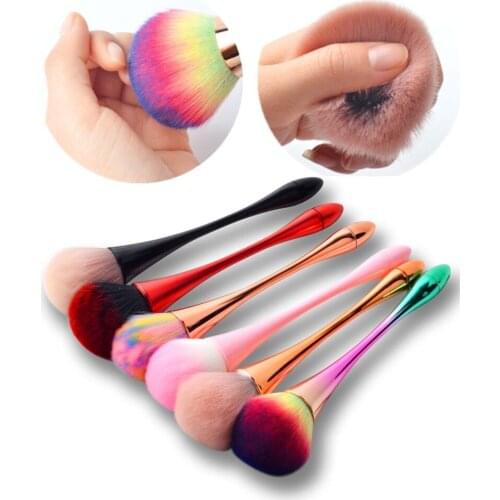 1Pcs Colorful Mullti-function Makeup Powder Foundation Eyeshadow Brushes Beauty Tool Professional Soft Nail Dust Cleaning Brush