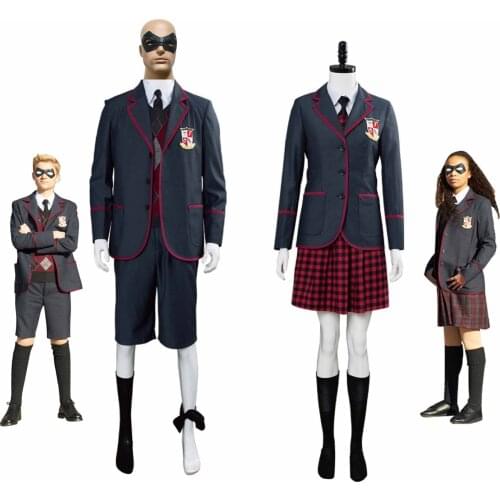 2019 TV The Umbrella Academy Cosplay Costume School Uniform Adult Men Women Halloween Carnival Cosplay Costumes