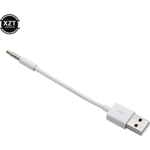 3.5mm Jack to USB 2.0 Charger Data Transfer Cable Adapter Charging Cord For Apple iPod Shuffle 3rd 4th 5th 6th 7th MP3 Player