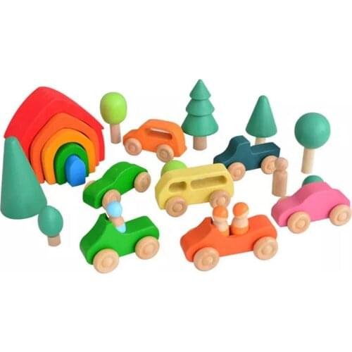 42 Wooden Peg People Shapes Unfinished Wood Peg Doll Kids DIY Montessori Toy