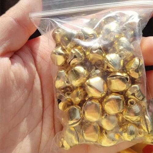 50-300pcs Gold Jingle Bells Iron Pendants Hanging Christmas Tree Ornaments Christmas Decorations Party DIY Crafts Accessories