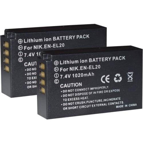2x Battery for Nikon EN-EL20 EN-EL20A Coolpix P1000 camera