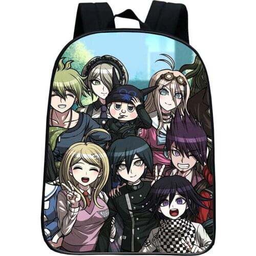 Anime Danganronpa Backpack Children School Bag Bear Pattern Student Boy Girl Bag Bookbag Travel Mochilas Kawaii Casual Rucksack