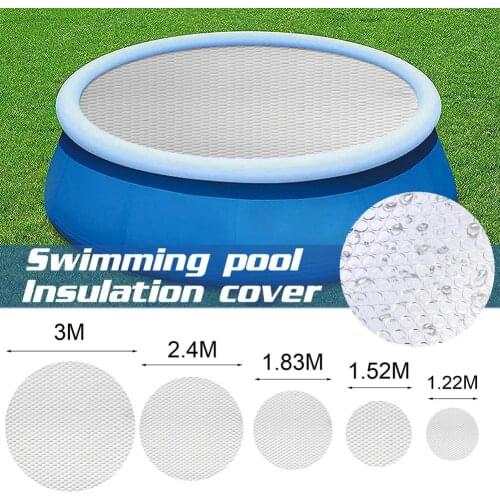Swimming Pool Cover Round Pool Cover Outdoor Dustproof UV Protection Protective Cover Garden Swimming Pool Accessories 4-8 Ft