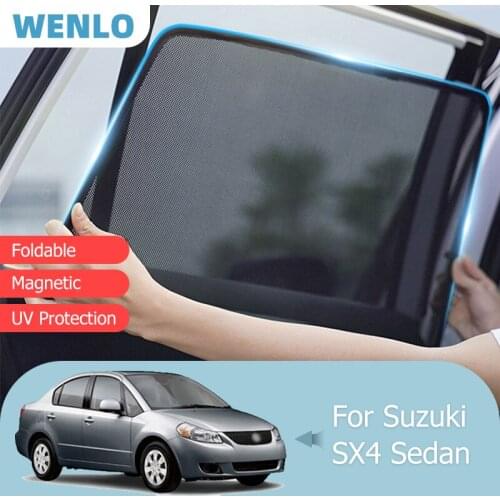 For Suzuki SX4 Sedan 2006-2010 Front Windshield Car Sunshade Side Window Blind Sun Shade Magnetic Visor Mesh Curtain Protector