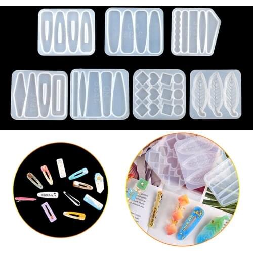 DM071 Hairpin Resin Molds DIY Hair Clip Jewelry Making Tools Moldes De Silicona Para Resina For Beautiful Girls Women