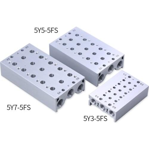 SY3120 SY5120 SY7120 Solenoid Valves Air Exhaust Manifold SS5Y5- 2F/3F/4F/5F/6F/7F Pneumatic Base Valve Station With Gaskets