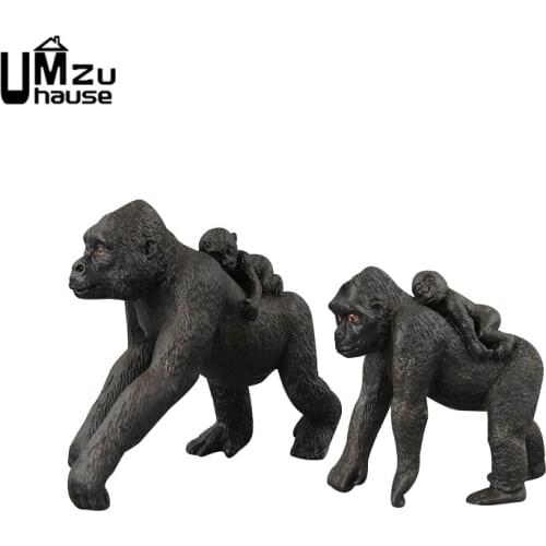 Gorilla Decoration Crafts Big Orangutan Action Figures Toys Table Desk Home Decor Model Large Chimpanzee Animal Figurines Statue