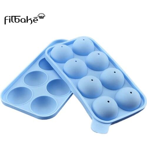 FILBAKE 8 Holes Silicone Lollipop Chocolate Mold Kitchen DIY Ice Tray Cube Lollygags Candy Pudding Mould Baking Accessories
