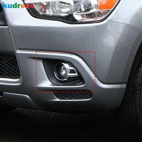 For Mitsubishi ASX 2010 2011 2012 Chrome Front Foglight Lamp Fog Light Eyelid Frame Cover Trims Auto Parts Moulding Accessories