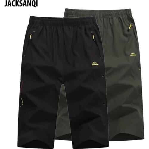 JACKSANQI Summer Mens Shorts Quick Dry Breathable Outdoor Sports Hiking Fishing Trekking Camping Male Cropped Trousers RA274