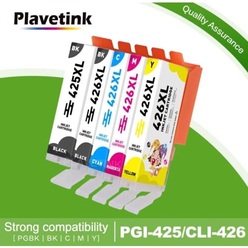 Plavetink 5 Color PGI 425 CLI 426 Printer Ink Cartridge Compatiable For Canon PIXMA IP4840 IP4940 IX6540 MG5140 MG5240 Printer